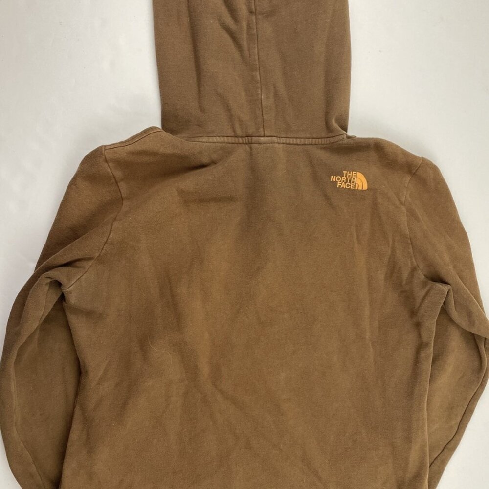 The North Face Hoodie Sweatshirt Women’s L Brown Logo Pullover Cotton Blend - Picture 3 of 8